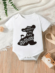 Baby Boys Rawr Short Sleeve Onesie
