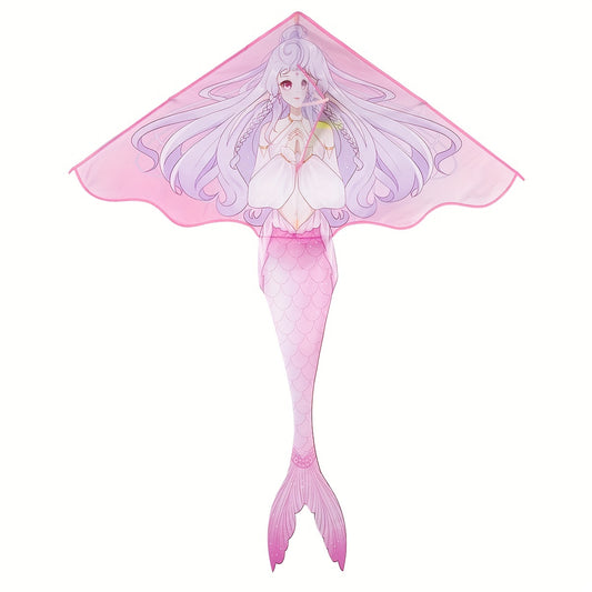 Mermaid Kite With 91.44m Handle Line for Beach Park Yard