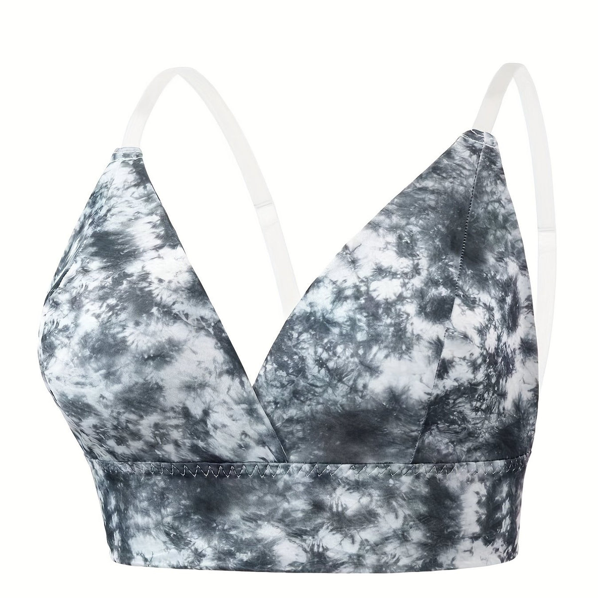  Tie Dye V Neck Longline Bra