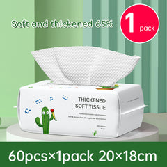 5 Packs Disposable Cotton Face Towel - Soft Cleansing Paper for Men and Women