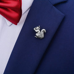 Squirrel Collar Buckle Pin Animal Suit Shirt Decoration