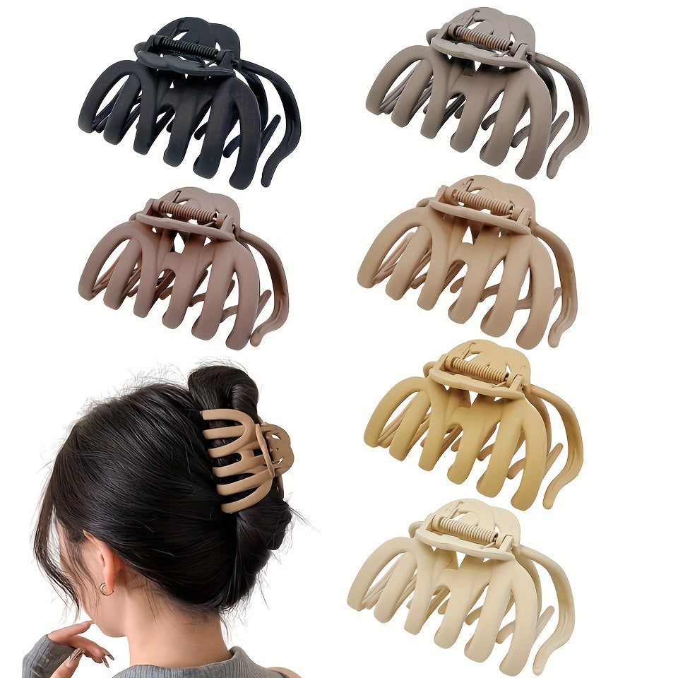 Large Pumpkin Hair Claw Textured Shark Claw Thick Thin Hair Accessories