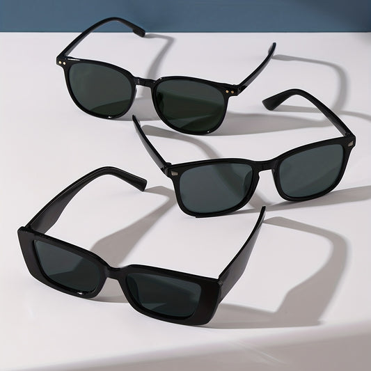 3pcs Men's Travel Casual Sunglasses Set
