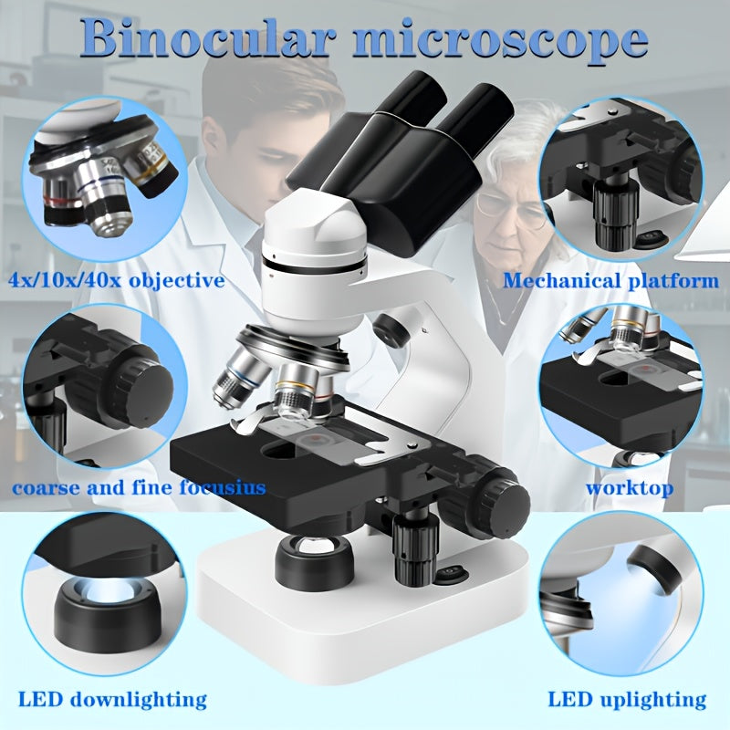 Biological Dual Binocular Microscope 40X 1000X Magnification