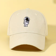 Astronaut Baseball Cap Beige Dad Hat Lightweight Adjustable Sun Hats