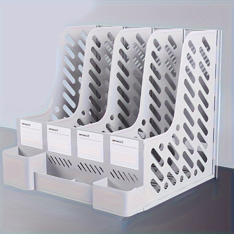 1pc Four Bar File Frame Thickened File Rack Basket Office Supplies