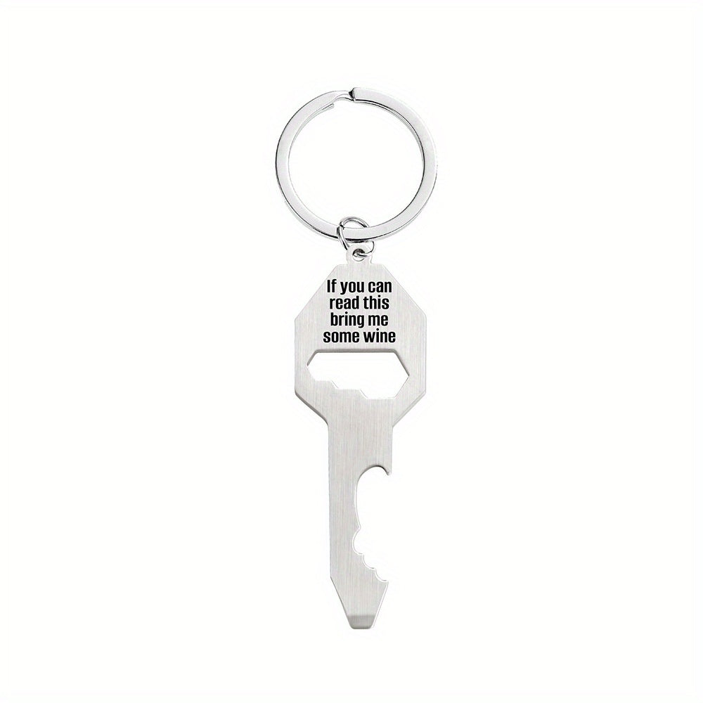 Men's Bottle Opener Pendant Keychain Screwdriver Keyring