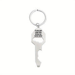 Men's Bottle Opener Pendant Keychain Screwdriver Keyring