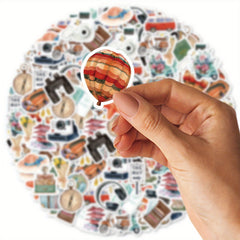 46pcs Around The World Sticker Travel Theme DIY Decoration