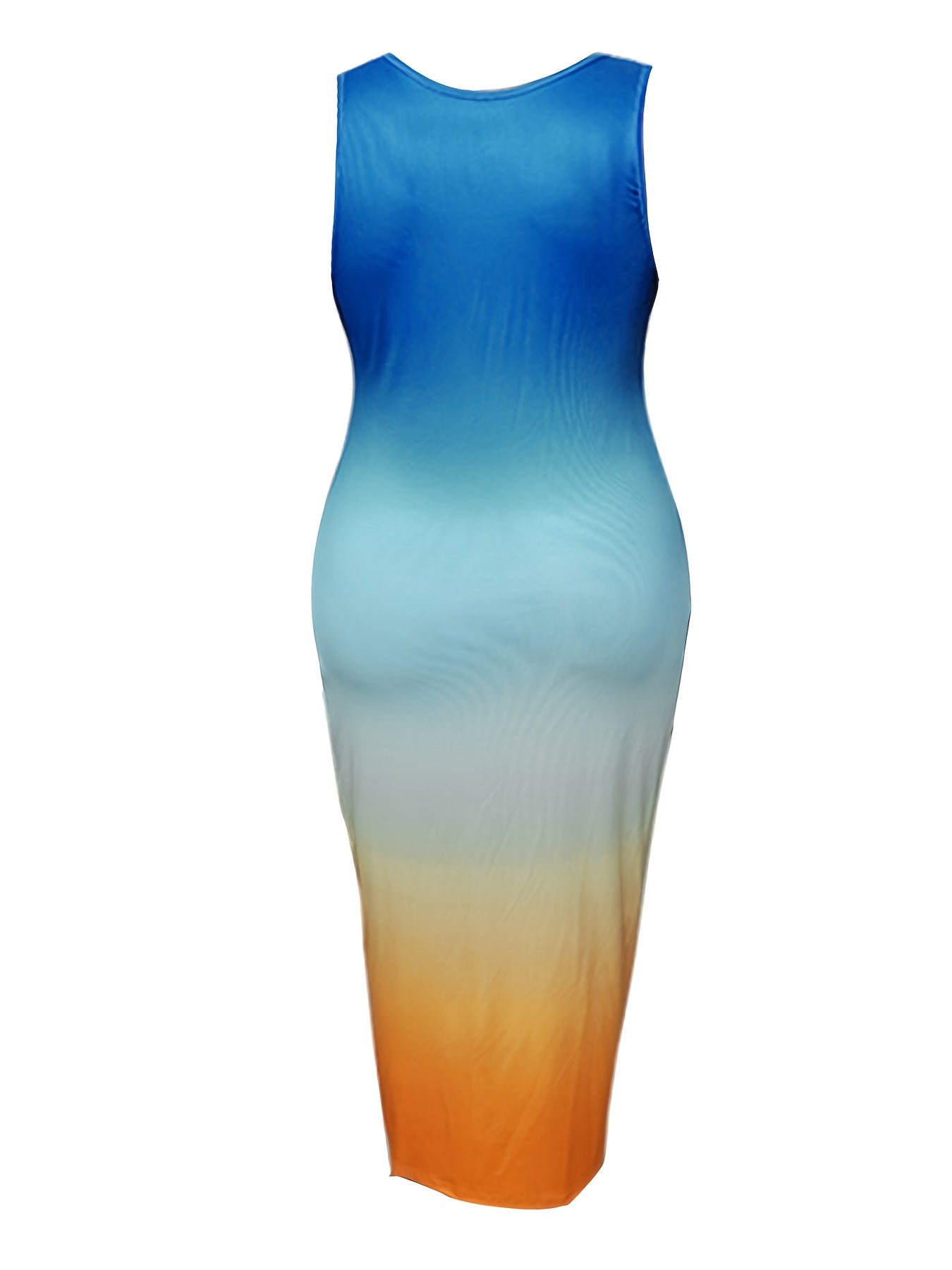  Ombre Print Maxi Tank Dress