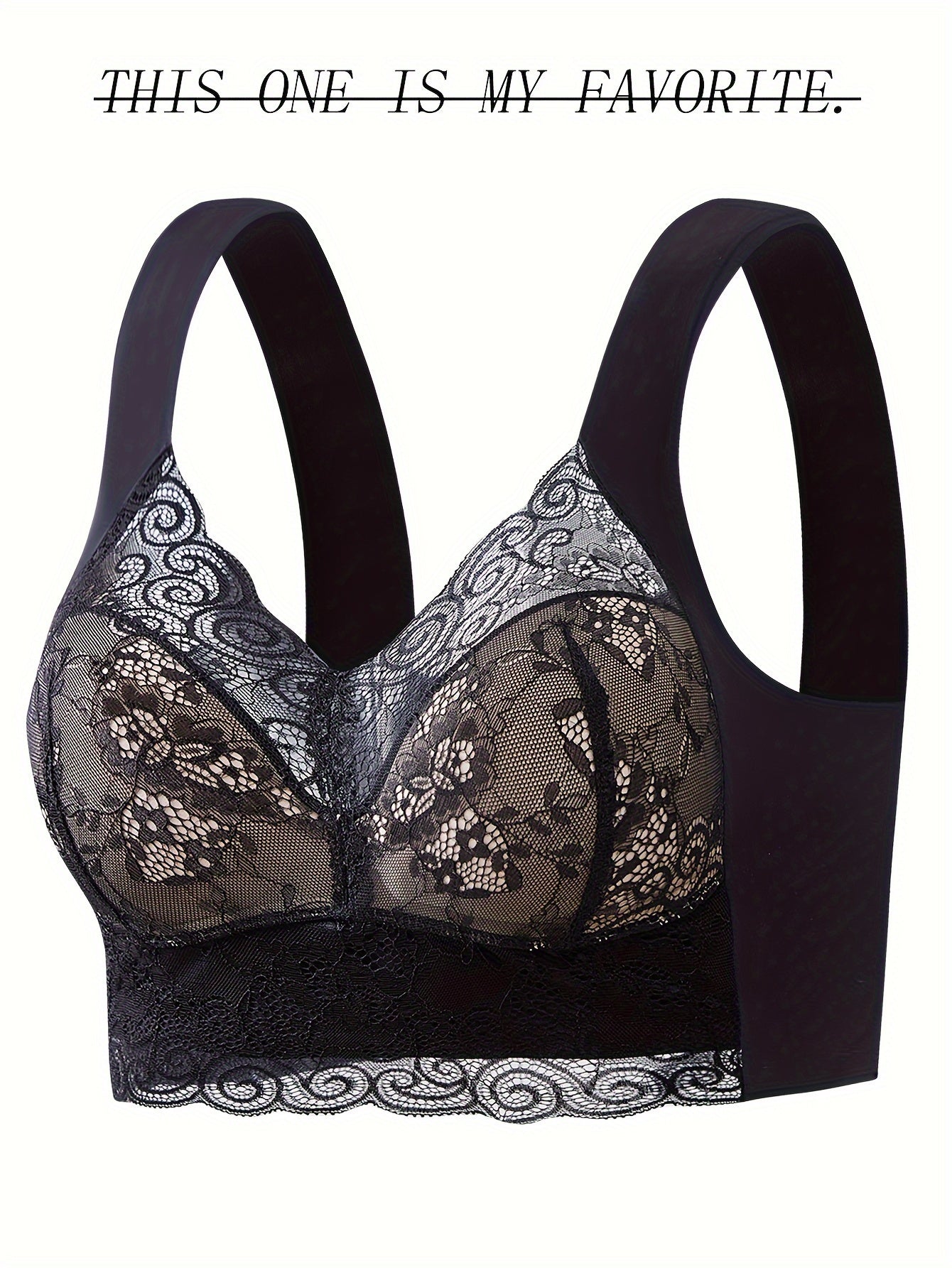 Wireless Lace Bra & Scallop Trim Tank
