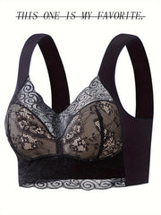 Wireless Lace Bra & Scallop Trim Tank