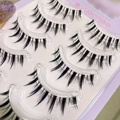 Thick Little Devil Eyelashes Set with Mini Glue and Tweezers