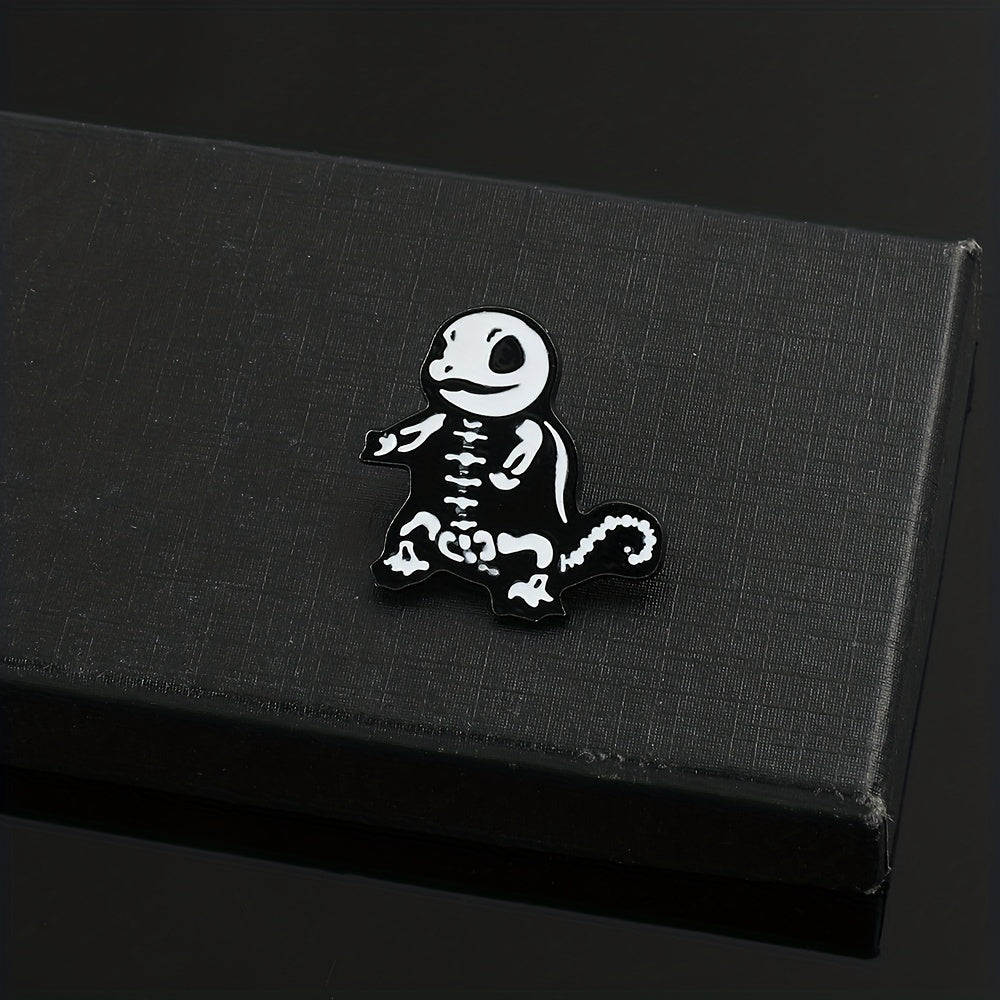 Skeleton Turtle Enamel Pin for Men
