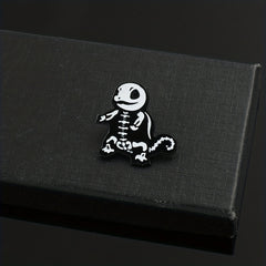 Skeleton Turtle Enamel Pin for Men