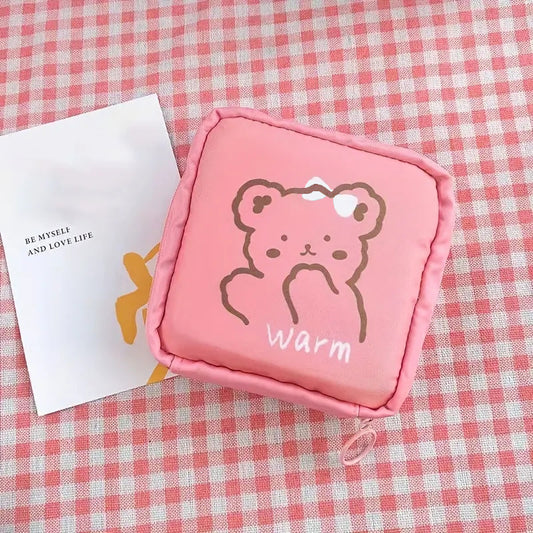Women Storage Bag Sanitary Pad Pouch Napkin Cosmetic Bags Girls Makeup Bag