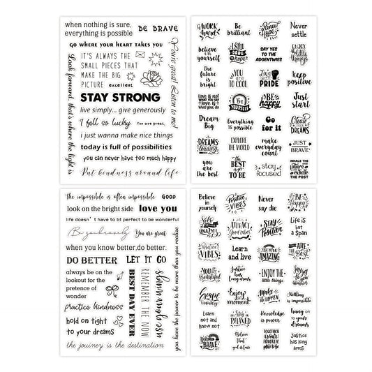 Motivational Quote Sticker Sheet - Transparent Single Sheet