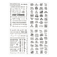 Motivational Quote Sticker Sheet - Transparent Single Sheet