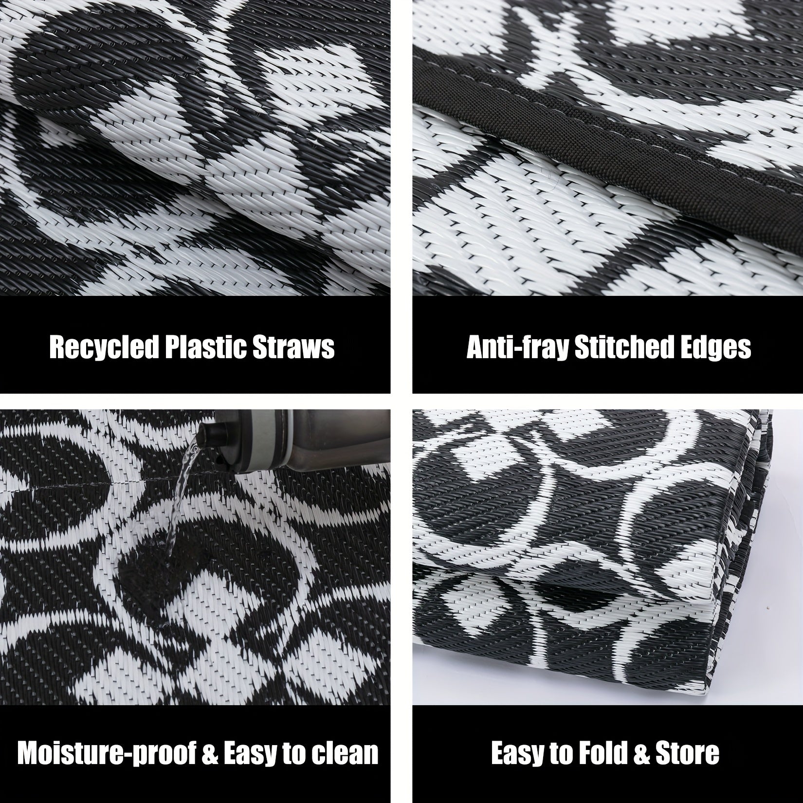 Outdoor Rug Carpet For Patio RV Camping Non slip Waterproof Reversible Portable