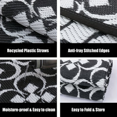 Outdoor Rug Carpet For Patio RV Camping Non slip Waterproof Reversible Portable