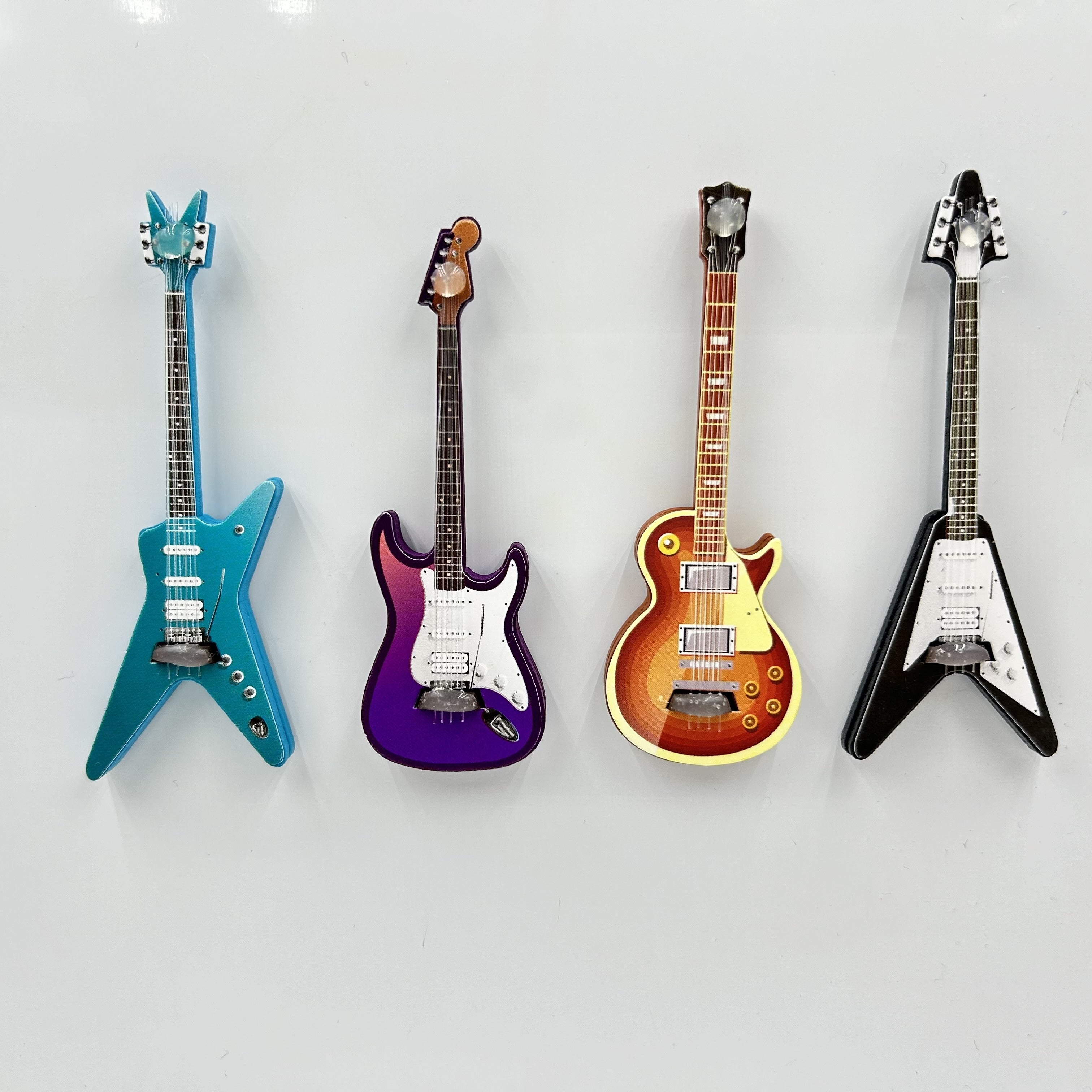 Dollhouse Guitar Set - Miniature Guitar Models & Microphone