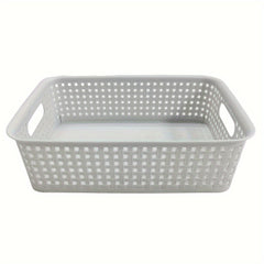 Large Plastic Storage Basket Laundry Organizer for Home Bathroom Bedroom