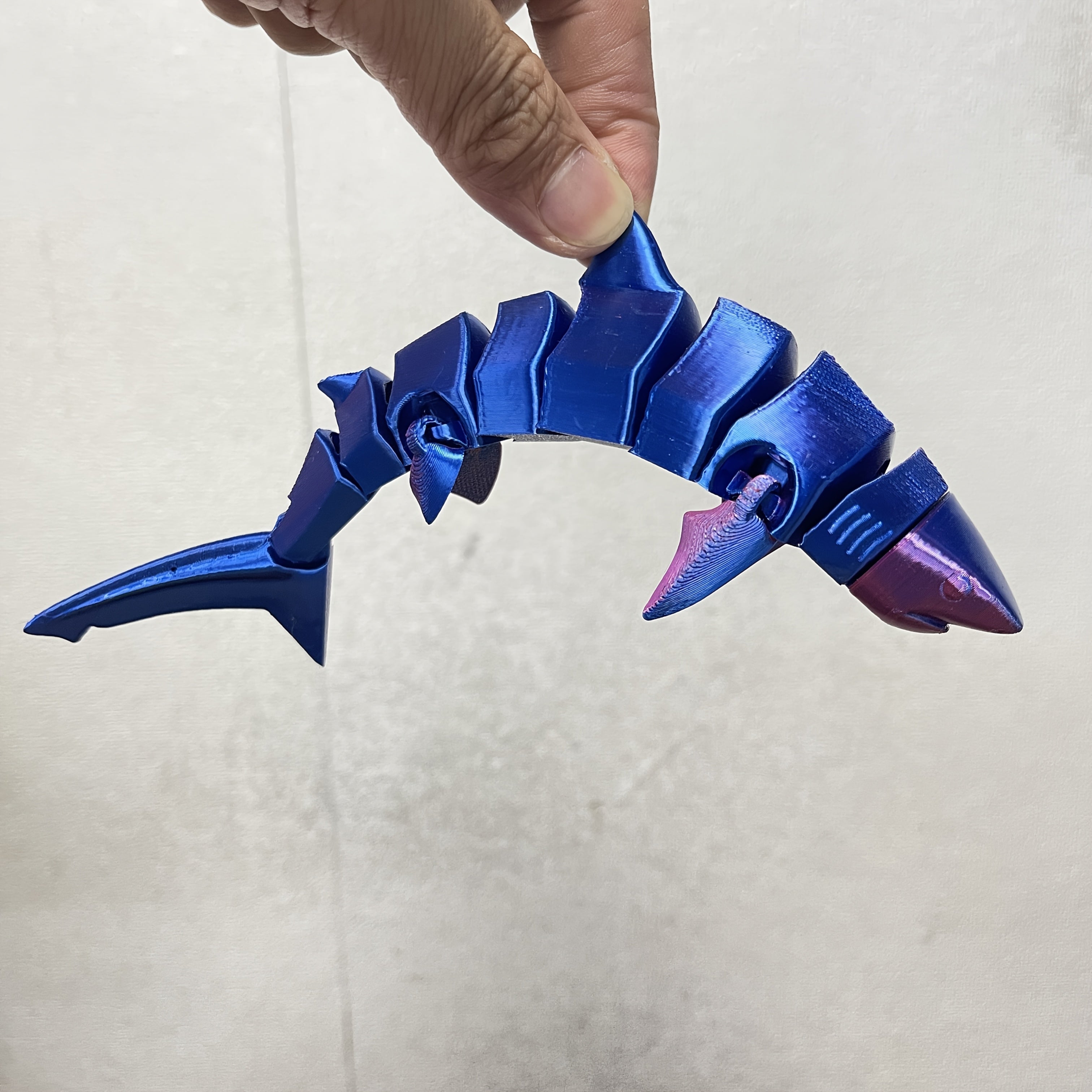 2pcs 3D Printed Articulated Shark Figurines Ocean Animal Collectibles