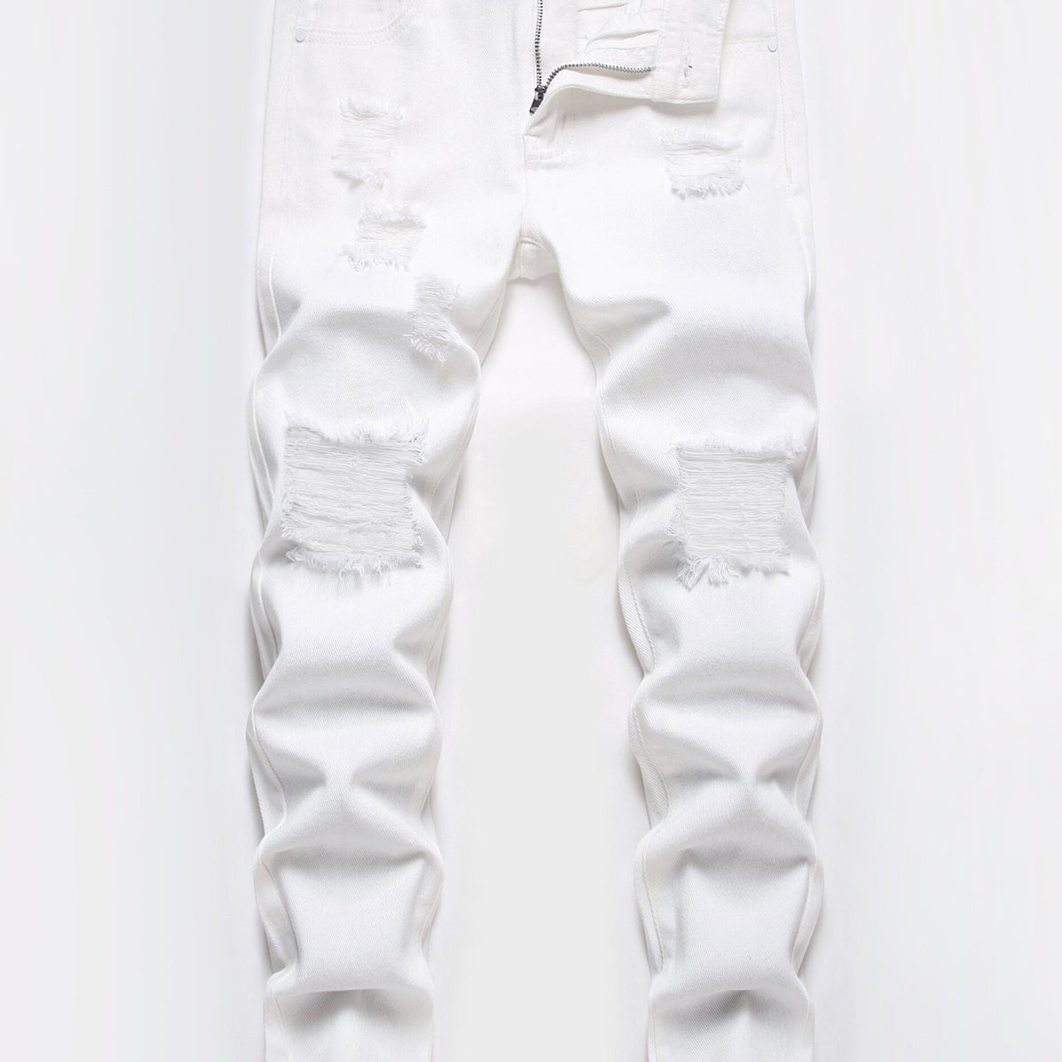 Boys Skinny Fit Jeans Washed Ripped Denim Pants Kids Clothes