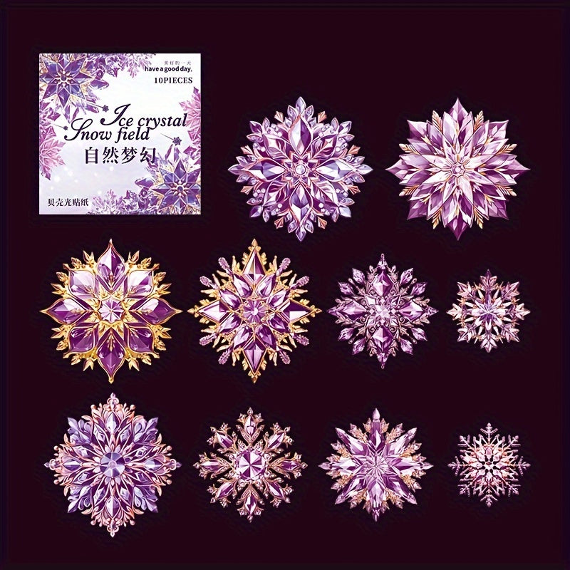 Snowflake Sticker Pack for Christmas Tree Decoration - Ice and Snow Series