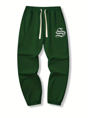Snake Print Drawstring Sweatpants Loose Fit Pants Men's