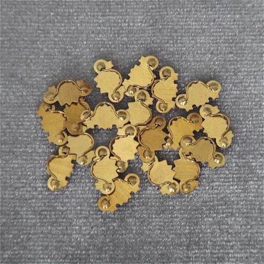 20pcs Golden Door Handles and Drawer Pulls for 1:12 Dollhouse Furniture