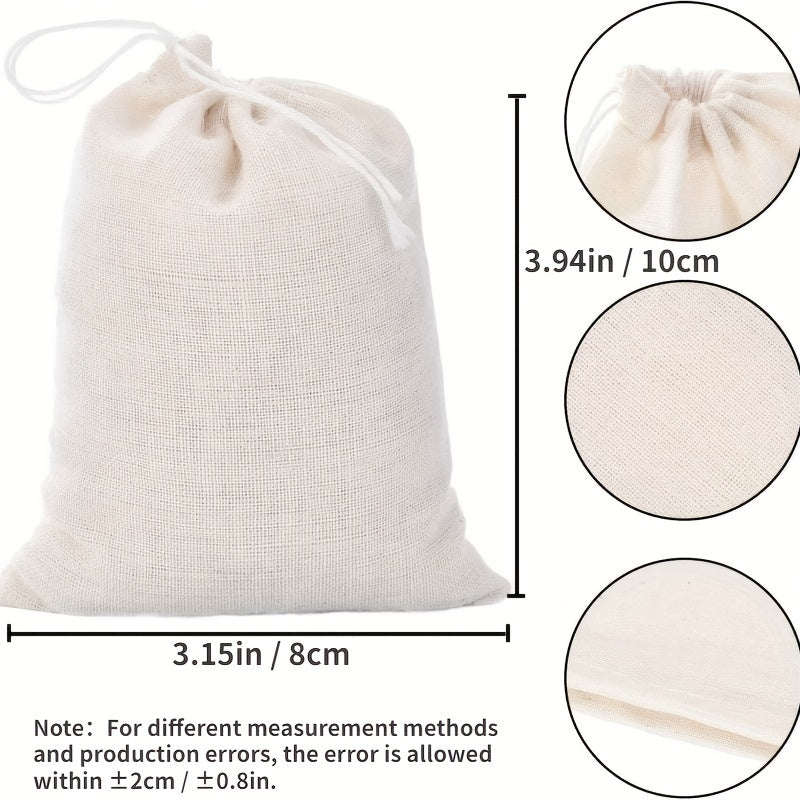 10pcs Cotton Drawstring Bag Bulk Gift Jewelry Bag Party Wedding Storage Bag