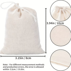 10pcs Cotton Drawstring Bag Bulk Gift Jewelry Bag Party Wedding Storage Bag