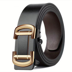Casual Men's Belt Toothless Wear-resistant Leather 47" Length 3.1" Wide