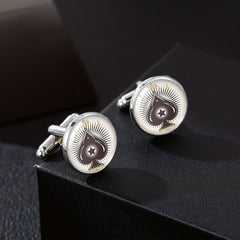 Peach Cufflinks King Card Poker Cufflinks