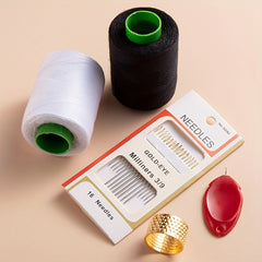 5pcs Sewing Kit & Thread With Needles Thimble Needle Threader Stitching