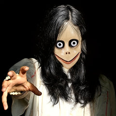 Halloween Mask Scary Long Hair Role Playing Clown Costume