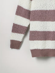  Colorblock Hooded Sweater Long Sleeve