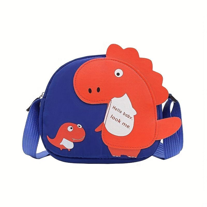 Cartoon Dinosaur Zipper Crossbody Bag for Girls