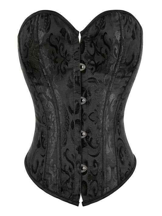  Gothic Body Shaper Jacquard Bustier Lingerie