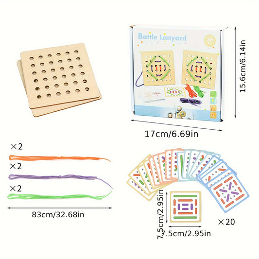 Wooden Lacing Toys Early Learning Games Educational Tools