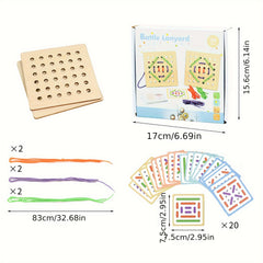 Wooden Lacing Toys Early Learning Games Educational Tools