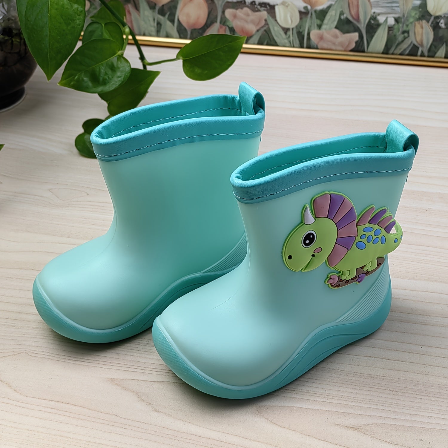 Girl's High Top Cartoon Rain Boots Waterproof Non Slip Shoes
