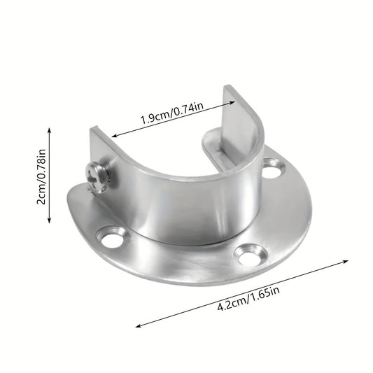 2 Pack Closet Rod Holder Stainless Steel Support with Screws
