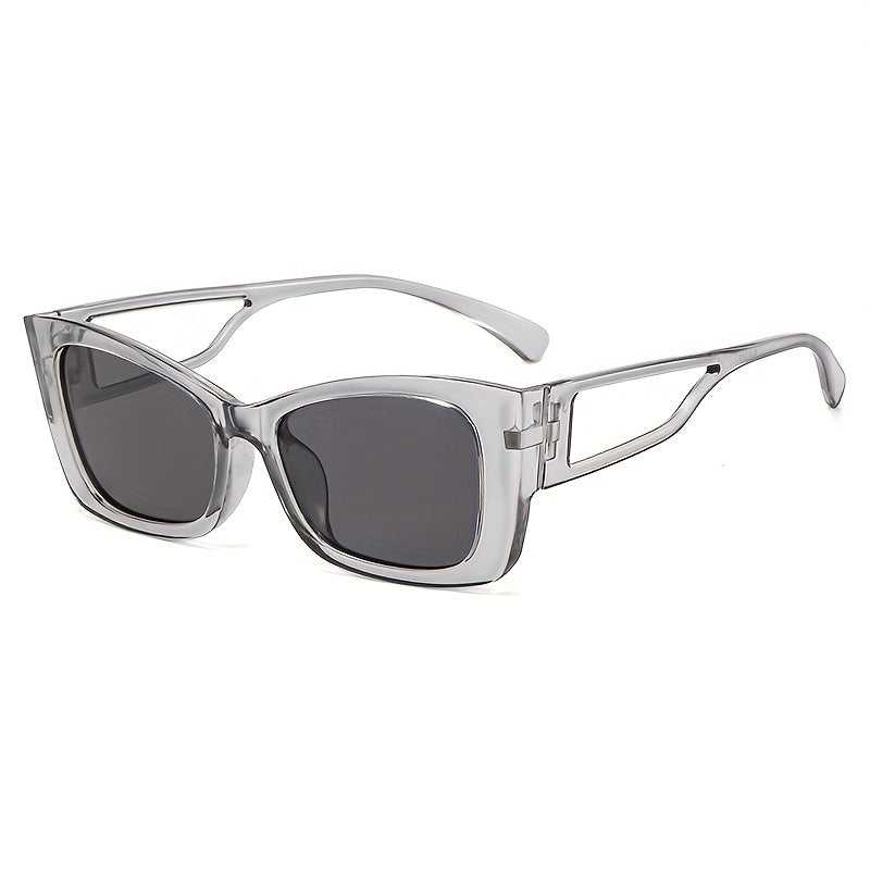 Cat Eye Sunglasses Square Frame Hollow Temple Wrap UV400