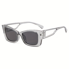 Cat Eye Sunglasses Square Frame Hollow Temple Wrap UV400