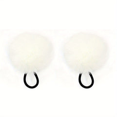 2pcs Colored Velvet Ball Hair Tie Set, No Hair Damage, Hair Rope for Women Girls