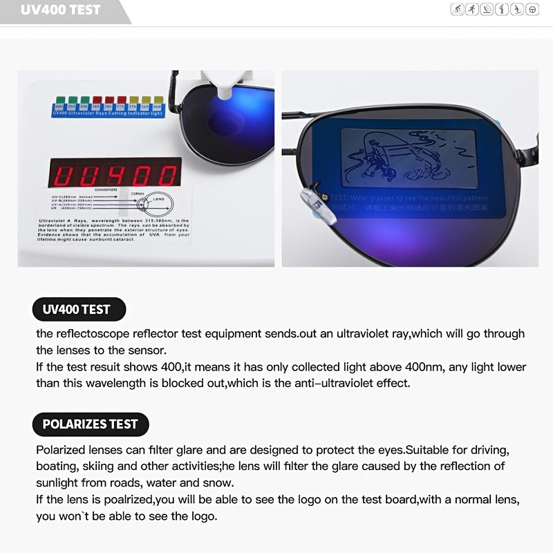 Men's Polarized Sunglasses UV400 Outdoor Sports Fishing Glasses