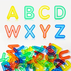 52pcs Transparent Plastic Capital Letters Set - Colorful Letters for Ears