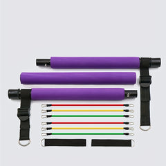 3 Section Pilates Stick with Resistance Band